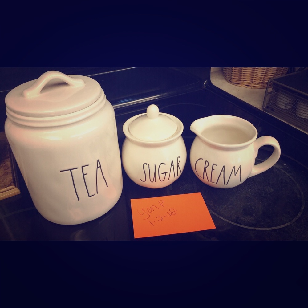 Rae Dunn Tea , sugar and cream
